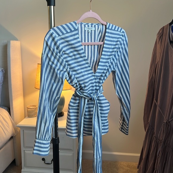 Madewell Stripe Blouse - Picture 1 of 3